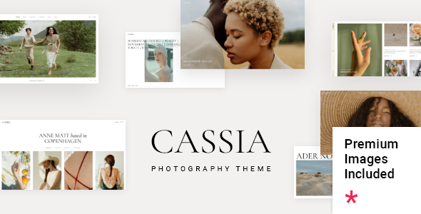 Product preview supplied for Cassia - Photography Portfolio WordPress Theme
