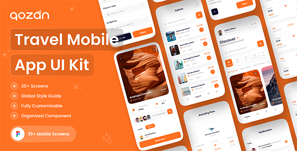 Gozan - Travel Mobile App UI Kit listing image