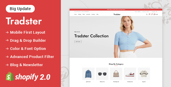 Tradster - Multi-Purpose Fashion Store Shopify 2.0 Responsive Theme