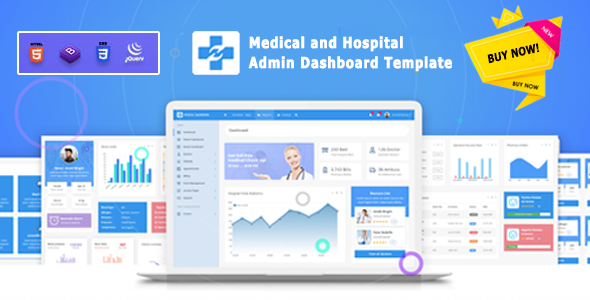Preview image for Medash - Medical and Hospital Admin Dashboard Template