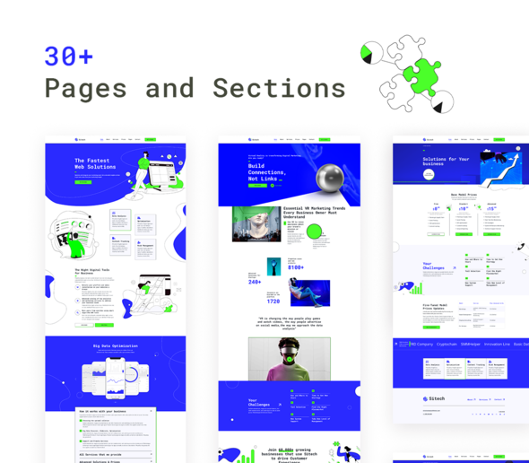 Sitech – SaaS Company Elementor Pro Template Kit