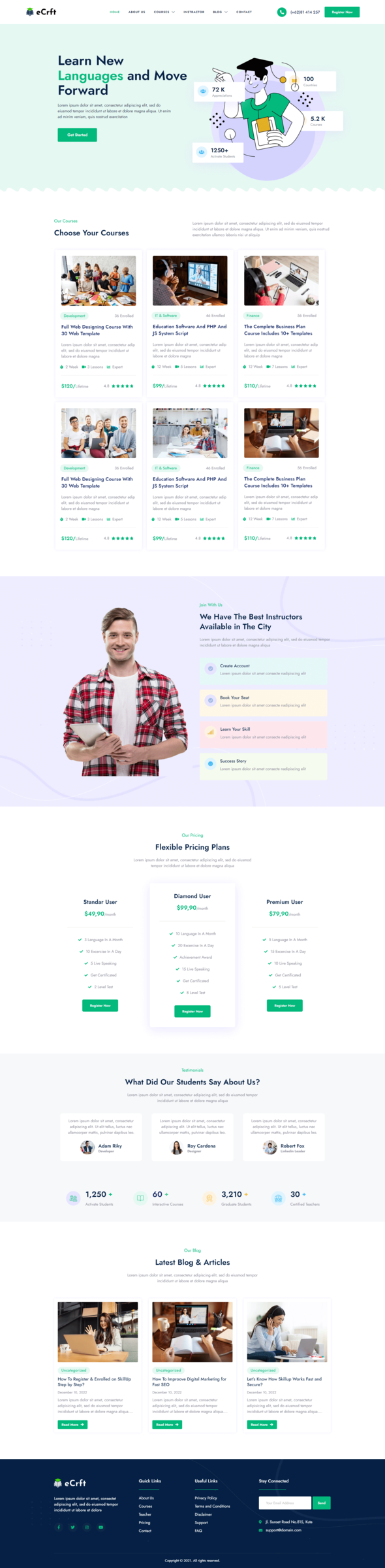 eCrft – Online Education Elementor Kit