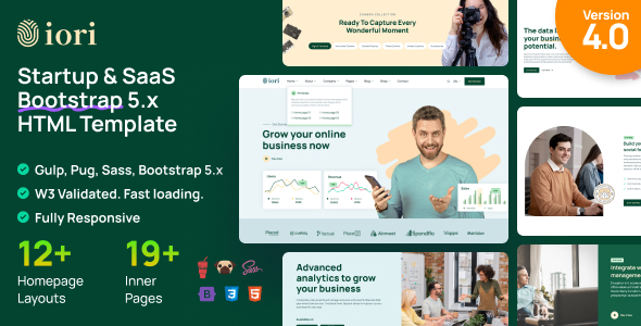 iori - Multipurpose Startup & SaaS Bootstrap 5 Template product preview