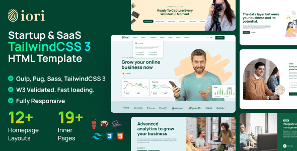 iori - Multipurpose Startup & SaaS TailwindCSS 3 Template product preview