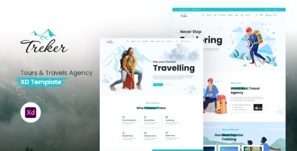 Treker - Tours Travels Agency XD Template