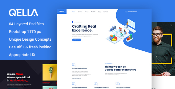 Qella - Multipurpose PSD Template listing image