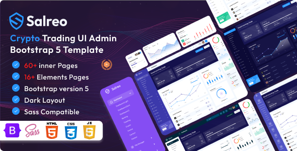 Salreo - Crypto Trading Bootstrap Admin Dashboard Template