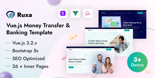 Ruxa - Vuejs Banking & Finance Template