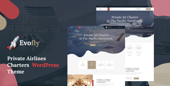 Product preview supplied for Evofly - Private Airline Charter WordPress Theme