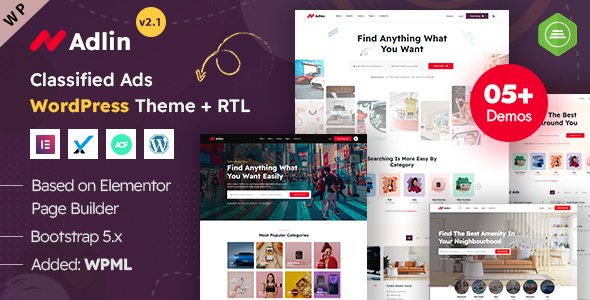 Adlin - Classified Ads Listing & Directory WordPress Theme for Marketplaces