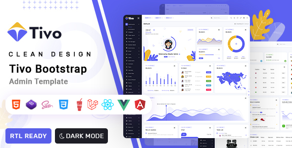 Tivo - Angular 22, React, Vue Js, Laravel & HTML Admin Dashboard Template