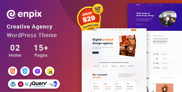 Enpix | Digital Agency Creative Portfolio Theme product preview