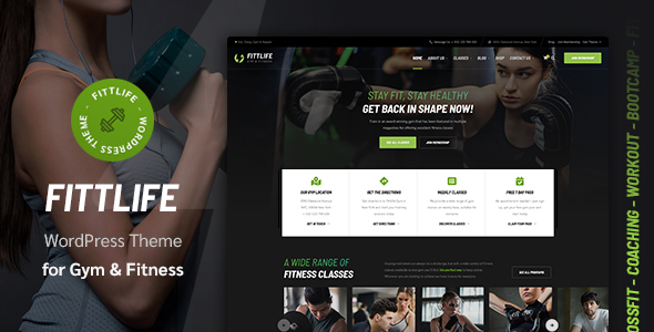 Fittlife - Gym & Fitness WordPress Theme product preview