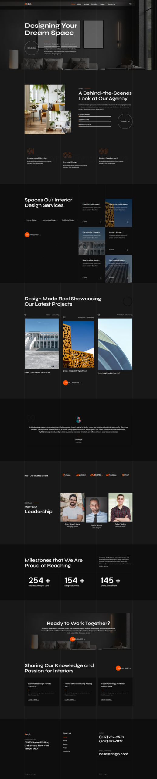 Anglo - Architecture & Interior Design Elementor Template Kit