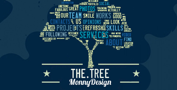 Preview image for The Tree - Unique HTML/CSS One-Page Template