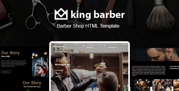 King Barber - Barber Shop Template