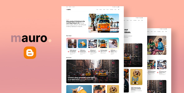 Product preview supplied for Mauro - Multipurpose Blogger Theme