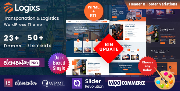 Logixs - Transport Logistics WordPress listing image