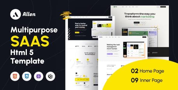 Allen - Multipurpose Saas Html 5 Template