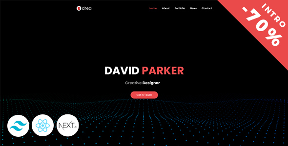 Edrea - Tailwind CSS Personal Portfolio React Template