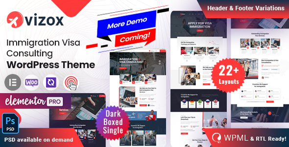 Vizox - Immigration Visa WordPress