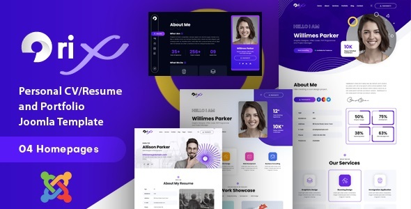 Preview image for Orix - CV/Resume and Portfolio Joomla 6 Template | Freelancer