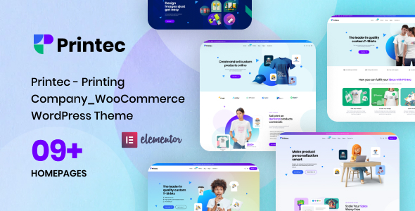 Printec - Printing Company WooCommerce WordPress Theme product preview