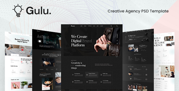 Product preview supplied for Gulu - Creative Agency PSD Template