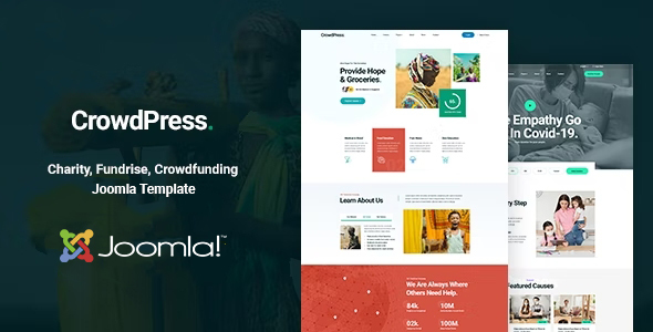CrowdPress - Crowdfunding & Charity Joomla 6 Template