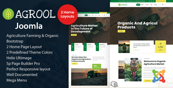 Agrool - Agriculture Farming Joomla 6 Template