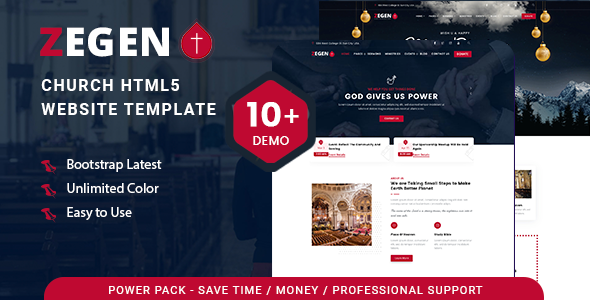 Zegen - Church HTML5 Website Template