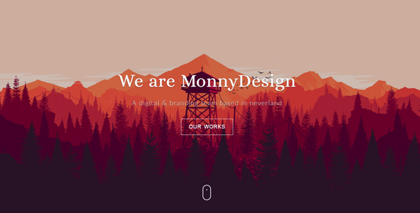 Product preview supplied for Monny Waves - Modern Parallx HTML Site Template