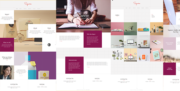 Preview image for Square - Metro Stylish Responsive Multipage Template