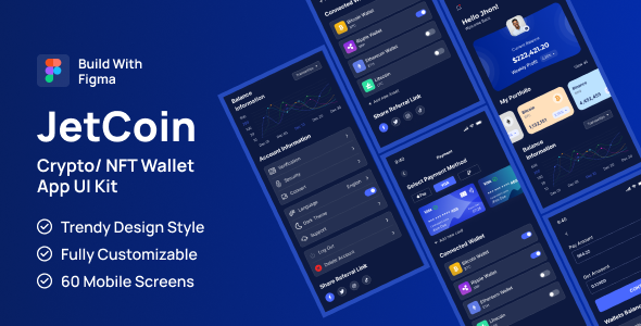 Jetcoin - NFT Marketplace Figma Template for NFT Wallet App product preview