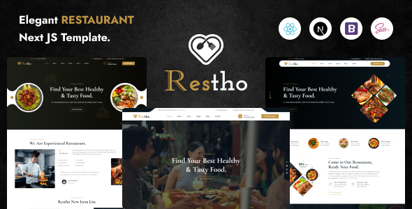 Restho - Restaurant React Next.js Template listing image