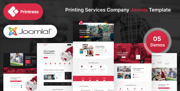 Printress – Printing Press Services Joomla 6 Template
