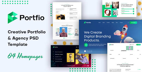 Portfio - Creative Agency & Portfolio PSD Template