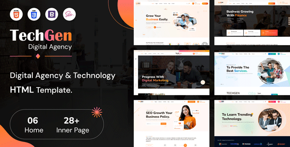 Preview image for TechGen - Digital Agency & Technology HTML Template