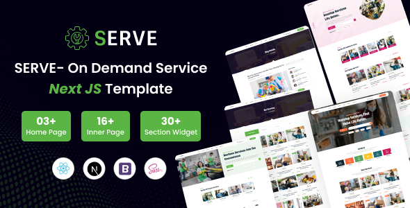 Product preview supplied for Serve - On Demand Service React Next.js Template