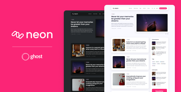 Product preview supplied for Neon - Multipurpose Ghost Theme for Blog and Newsletter