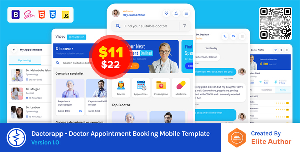 Dactorapp - Doctor Appointment Booking Mobile Template