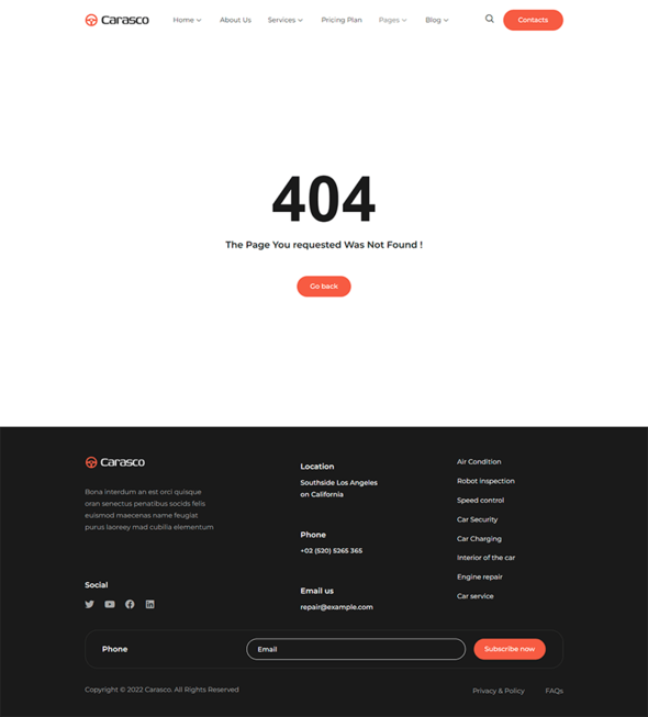 Carasco - Car Service, Repair & Mechanic Elementor Template Kit