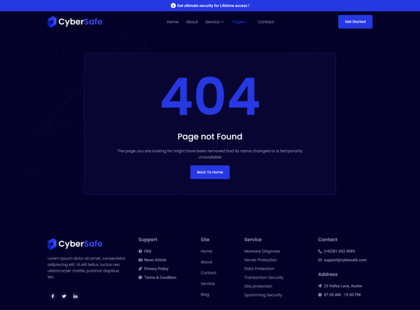 CyberSafe - Cyber Security Elementor Template Kit