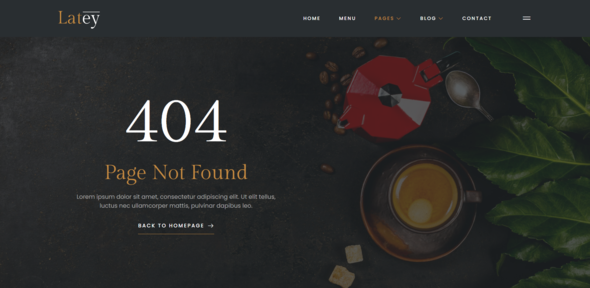 Latey - Coffee Shop & Cafe Elementor Template Kit