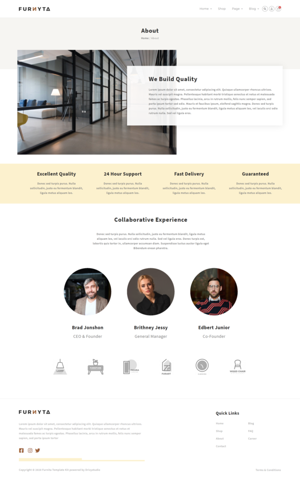 Furnyta - Ecommerce Furniture Shop Elementor Template Kit