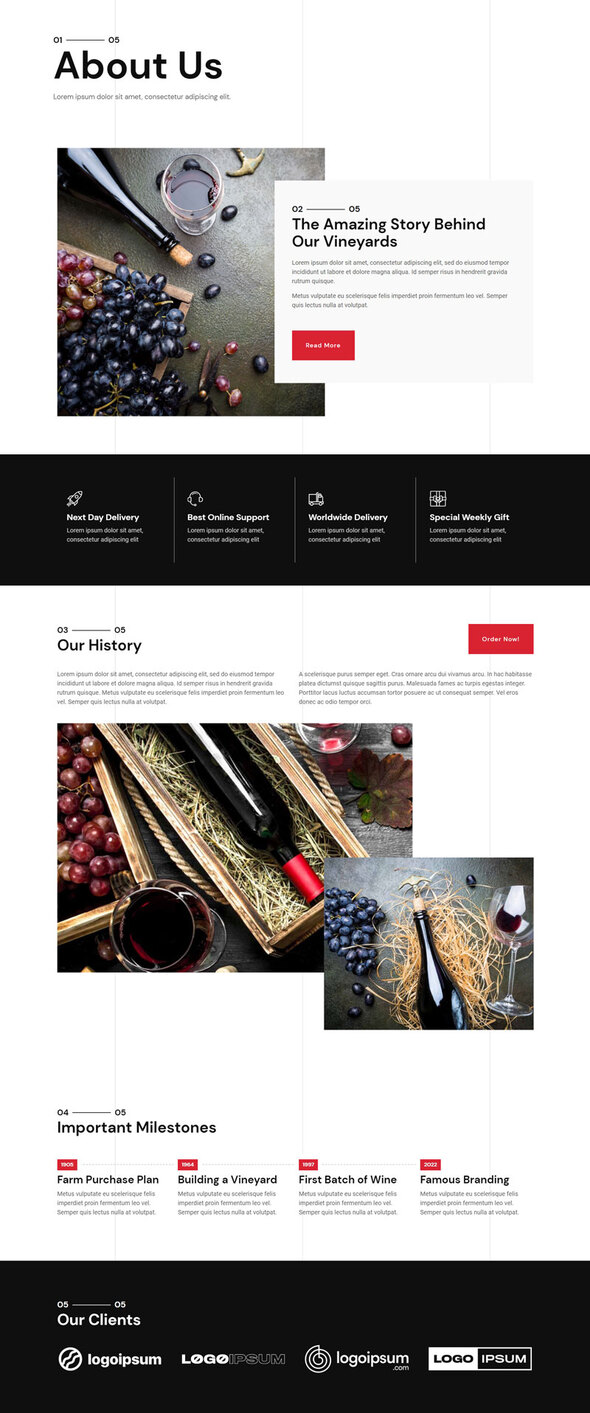 Winemoris - Wine Brand & Vineyard Elementor Template Kit