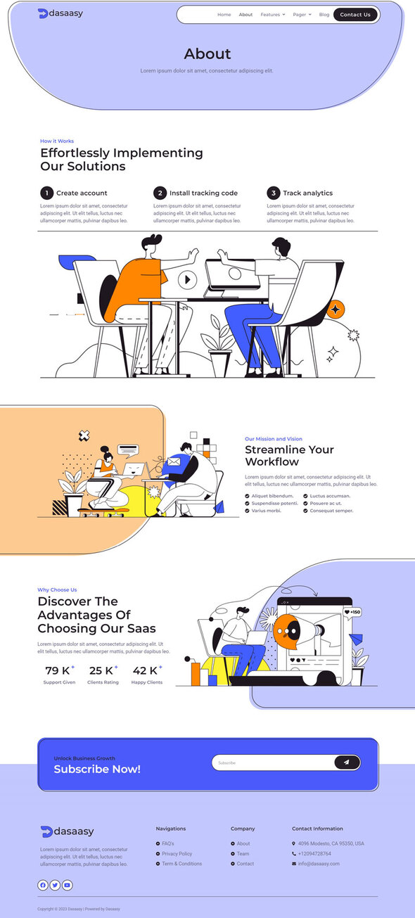 Dasaasy - SaaS & Startup Elementor Template Kit