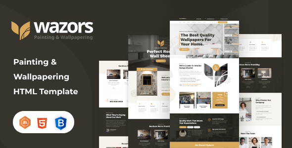 Preview image for Wazors - Painting & Wallpapering HTML Template