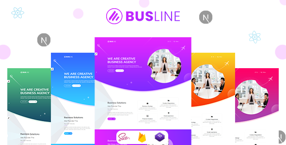 BusLine - React Next Business Landing Page listing image