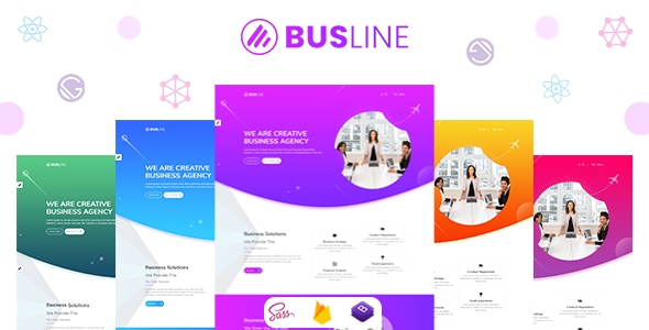 Product preview supplied for BusLine - Gatsby React Business Landing Page